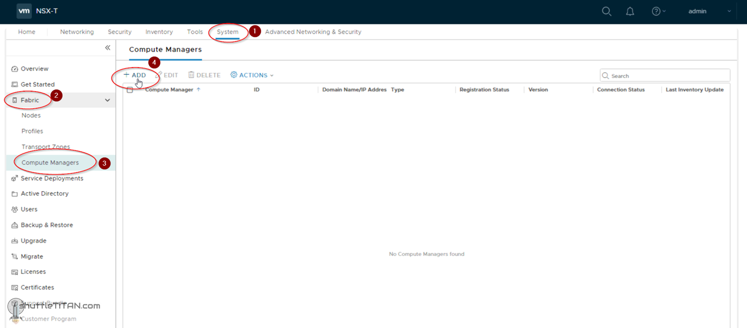 NSX-T Installation Series: Step 2 – Add a Compute Manager