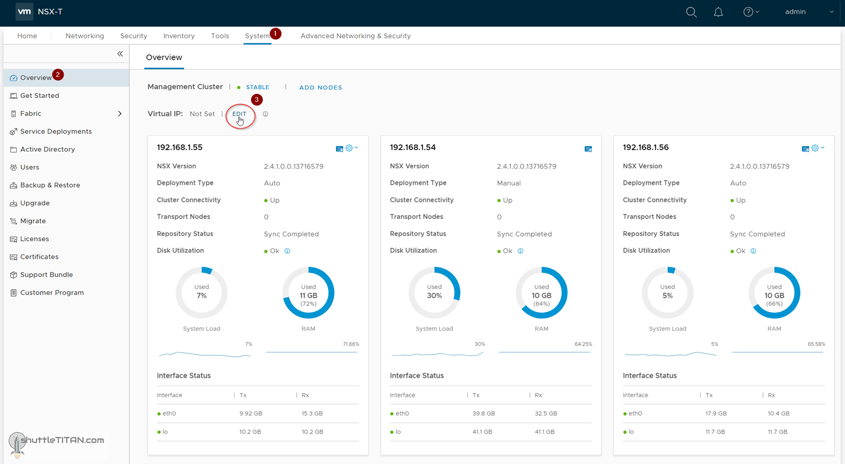 NSX-T Installation Series: Step 4 – Configure NSX-T Management Cluster Virtual IP